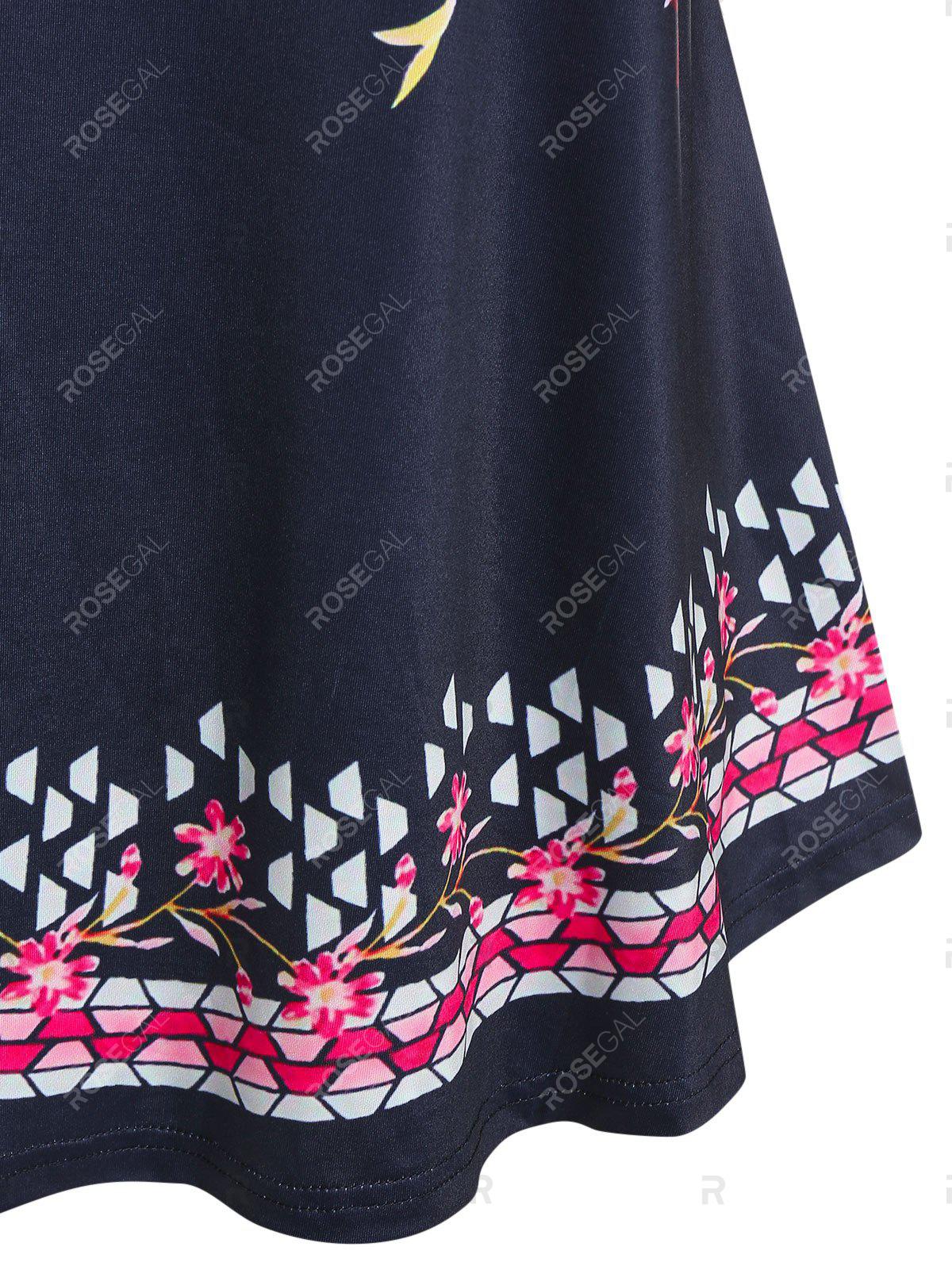 Plus Size Floral Print T-shirt