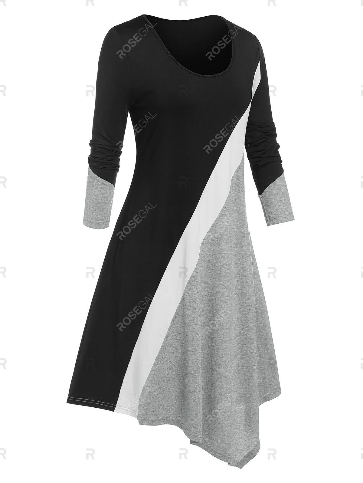 Plus Size Three Tone Dress