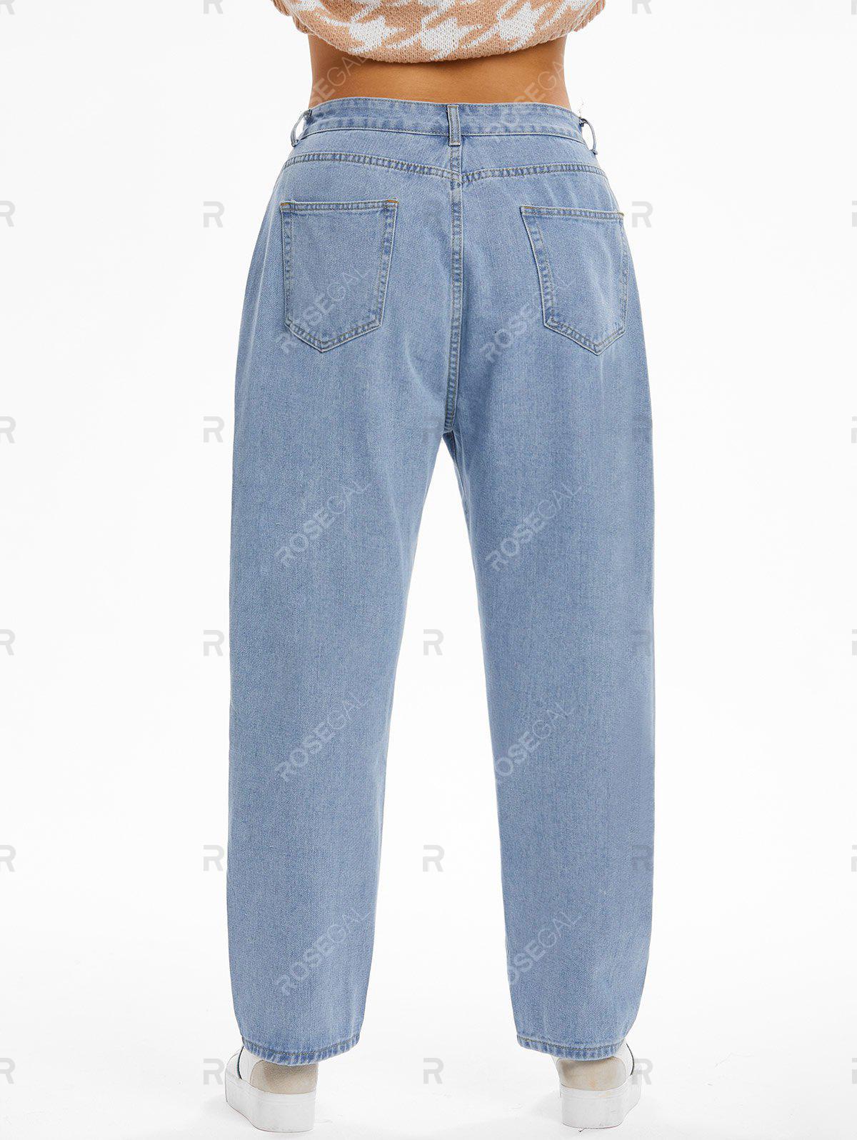 Plus Size Tapered Light Wash Jeans