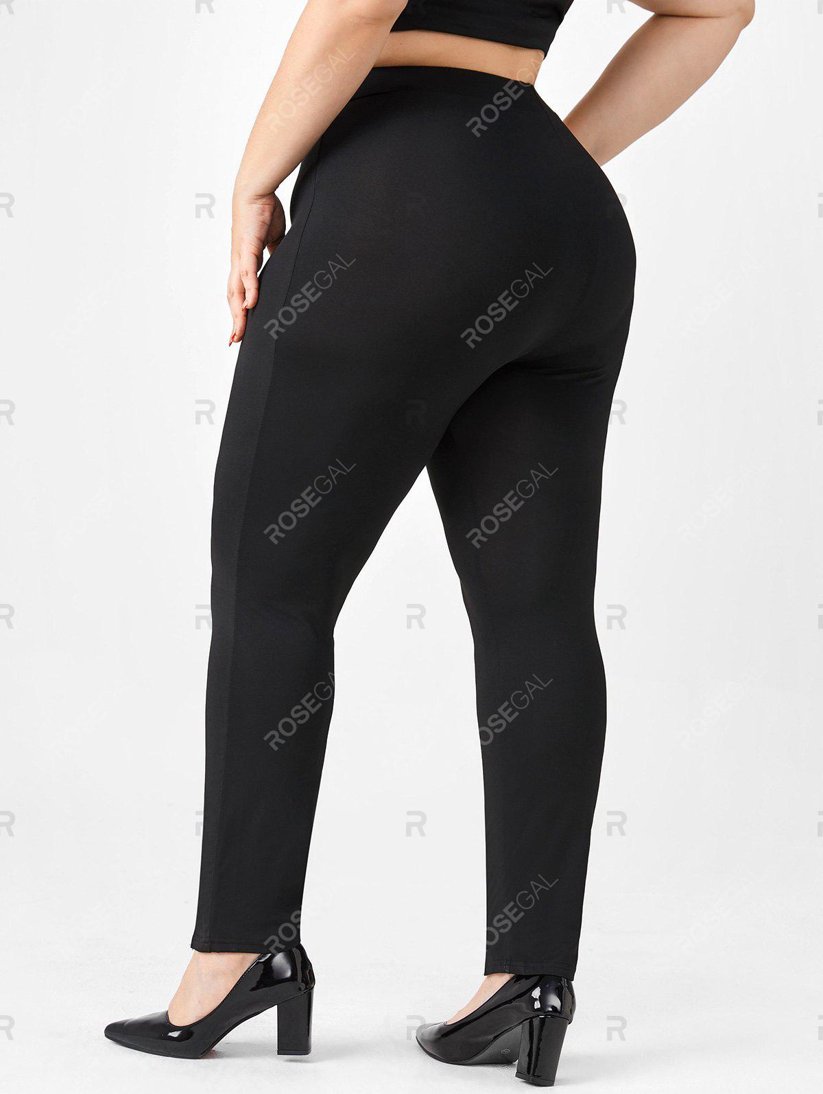 Plus Size Split Hem Leggings