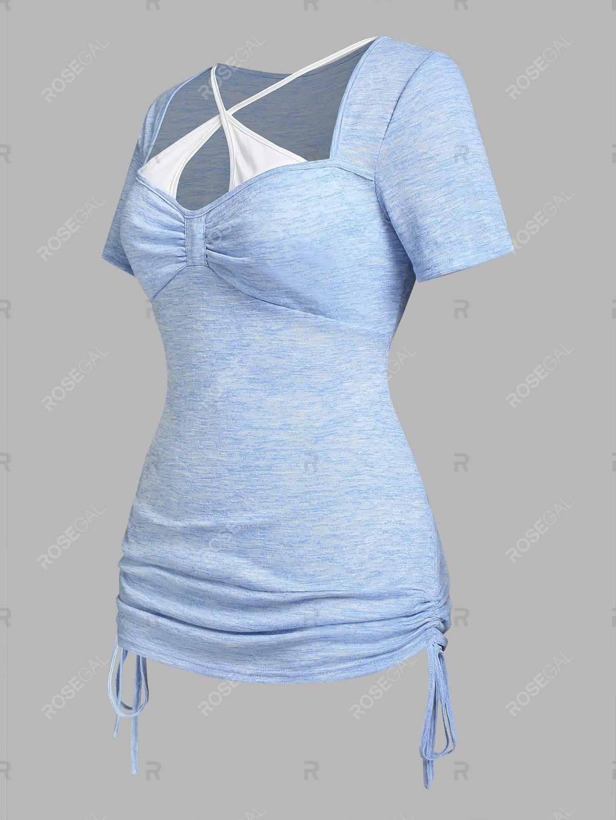 Plus Size & Curve Cinched Cutout T-shirt