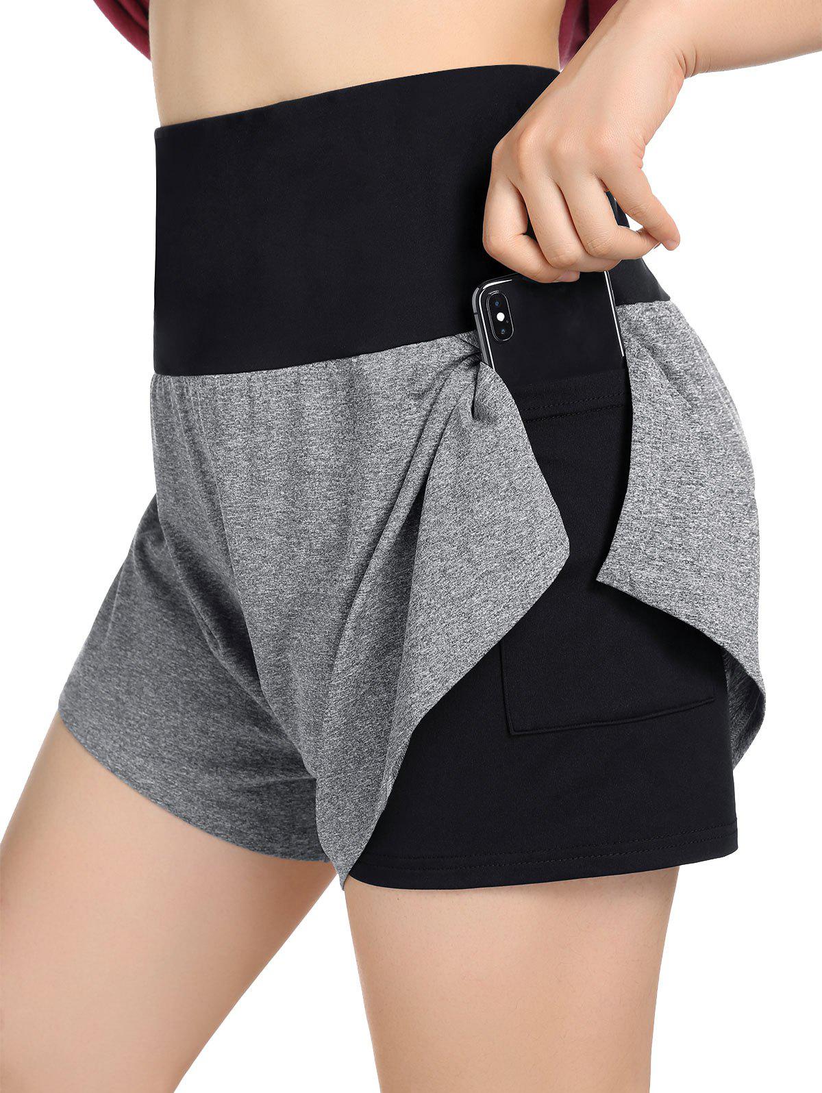 Plus Size High Waisted 2 in 1 Shorts