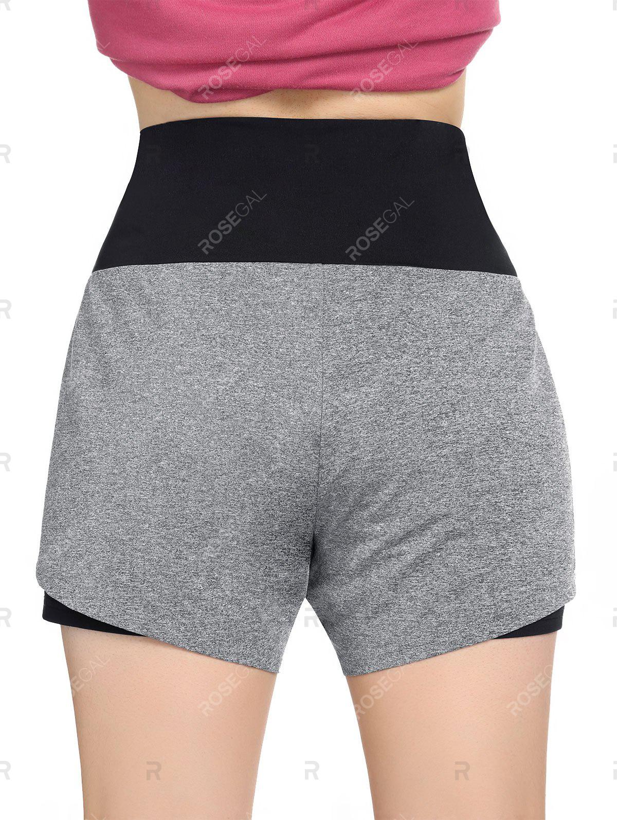 Plus Size High Waisted 2 in 1 Shorts