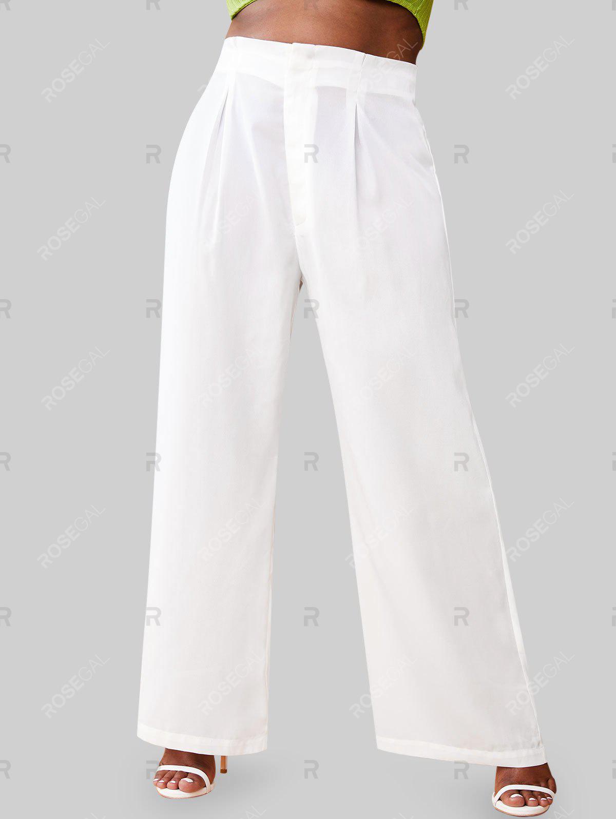 Plus Size High Waisted Pleated Wide Leg Pants