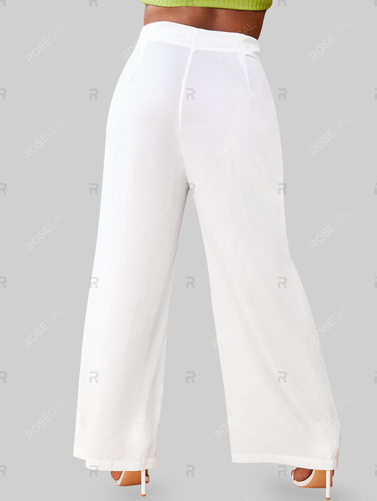 Plus Size High Waisted Pleated Wide Leg Pants