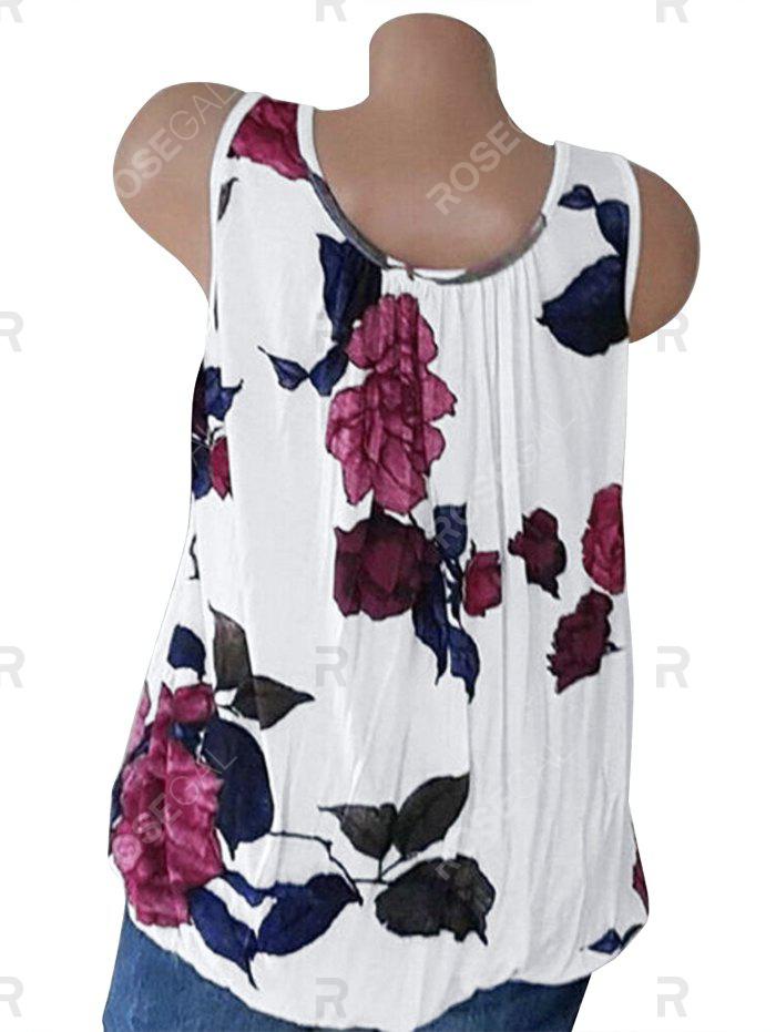 Plus Size & Curve Floral Print Tank Top