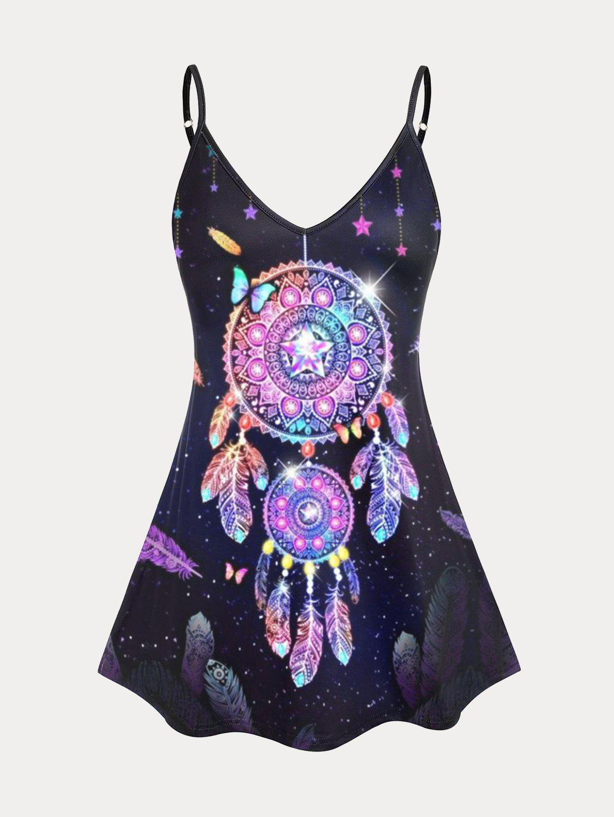 Plus Size & Curve Dreamcatcher Galaxy Cami Top