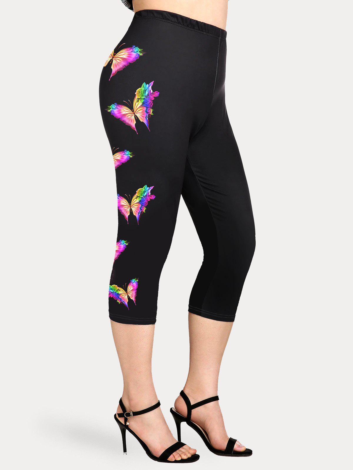 Plus Size & Curve Butterfly High Rise Leggings