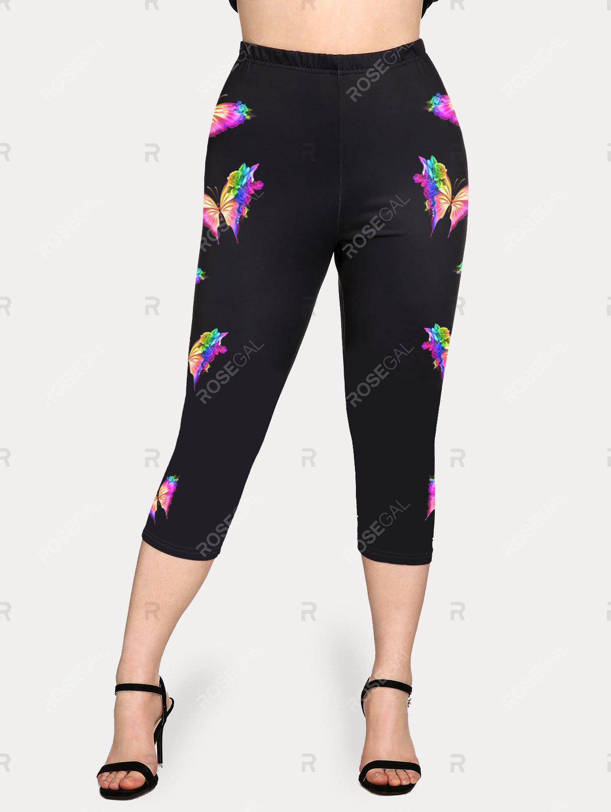 Plus Size & Curve Butterfly High Rise Leggings