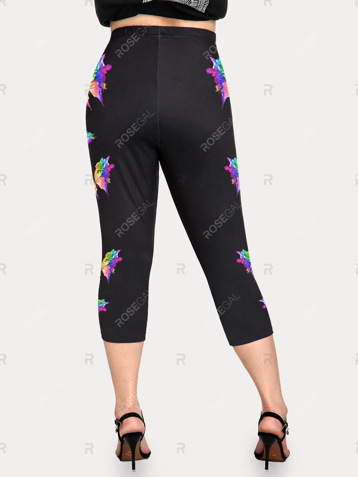 Plus Size & Curve Butterfly High Rise Leggings