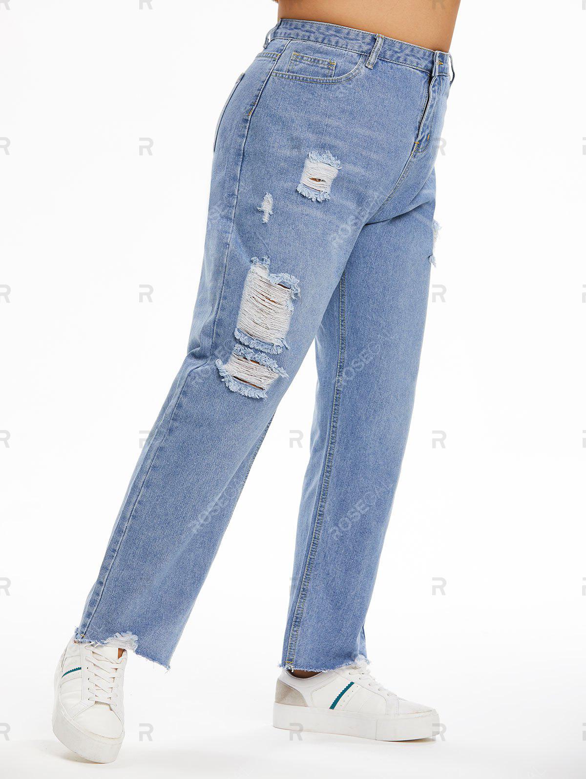 Plus Size & Curve Ripped Baggy Jeans