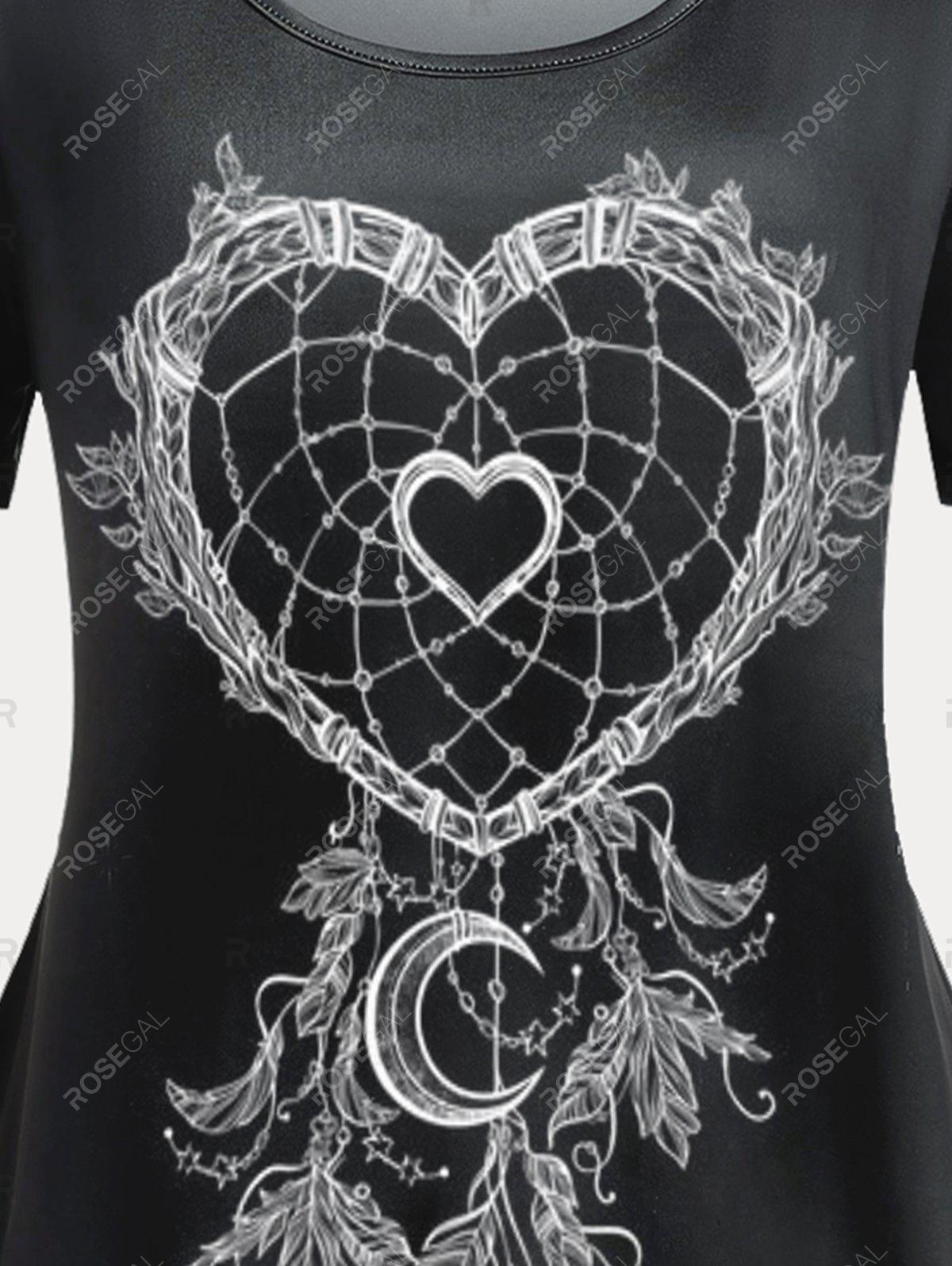 Plus Size & Curve Dreamcatcher Print Basic Tee